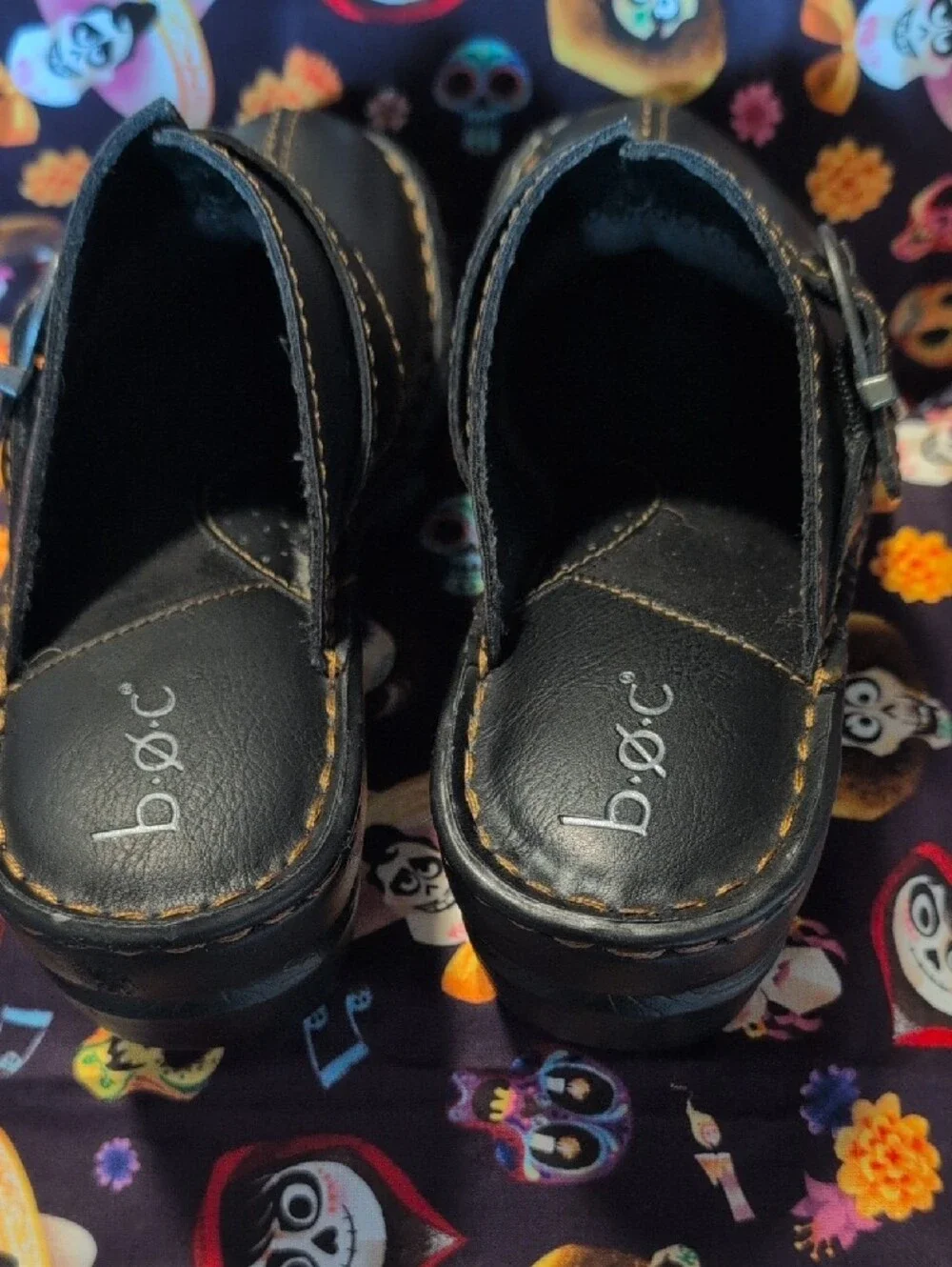 b.o.c. Ladies Brown Slip-On Clogs with Buckle Detail - Picture 4 of 8